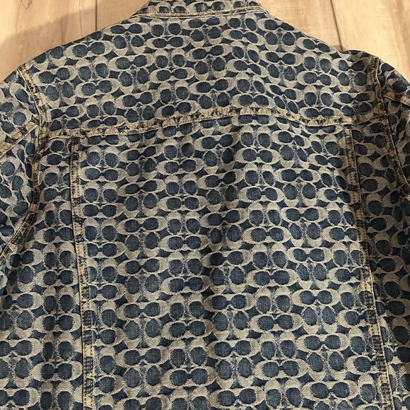 Blue Patterned Denim Jacket - Picture 8 of 8